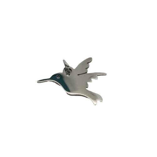 Roestvrij staal Animal Hangers, 304 roestvrij staal, Vogel, gepolijst, DIY, oorspronkelijke kleur, 17x11.50mm, Verkocht door PC