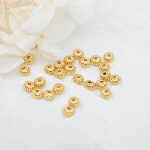 Zinc Alloy Spacer Kralen, gold plated, DIY, gouden, nikkel, lood en cadmium vrij, 5mm, 100pC's/Bag, Verkocht door Bag