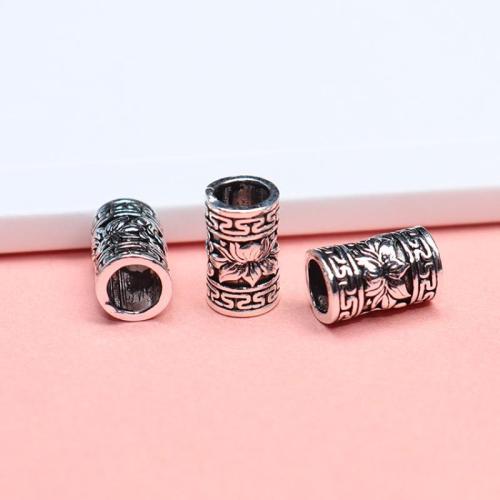 Spacer Beads Jóias, 925 prata esterlina, DIY, cor original, 6.70x10.80mm, Buraco:Aprox 4.7mm, vendido por PC