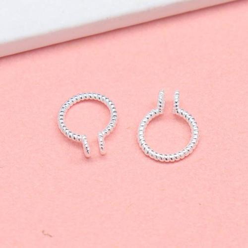 Sterling Ezüst Karkötő Megállapítások, 925 Ezüst, DIY, ezüst, 8.20x10.60mm, Által értékesített PC