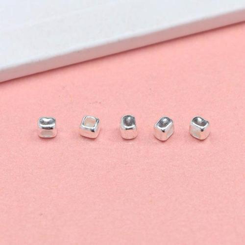 Gioielli Spacer Beads, 925 argento sterlina, DIY, argento, 3mm, Foro:Appross. 1.9mm, Venduto da PC