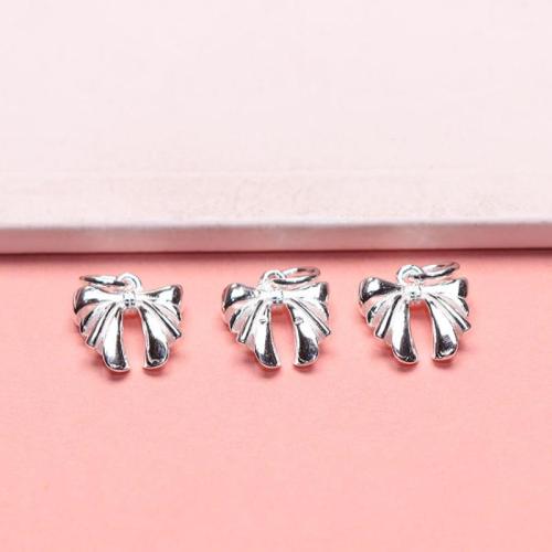 925 sidabro pakabukas, 925 Sterling Silver, Bowknot, Pasidaryk pats, Originali spalva, 11.80x12.20mm, Pardavė PC