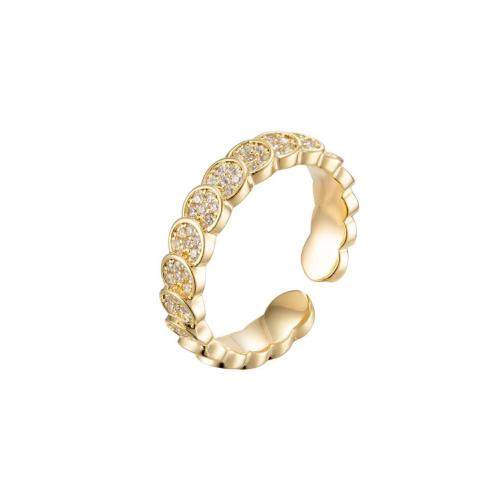 laiton Cuff Bague, Placage, pour femme & avec strass, plus de couleurs à choisir, Taille:6-8, Vendu par PC