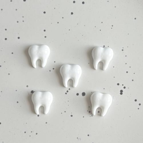 Mobile Phone DIY Decoration Resin Tooth white Sold By PC