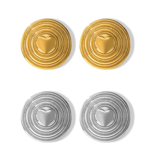 Boucle d'oreille Acier Titane, bijoux de mode & pour femme, plus de couleurs à choisir, 30x30mm, Vendu par paire