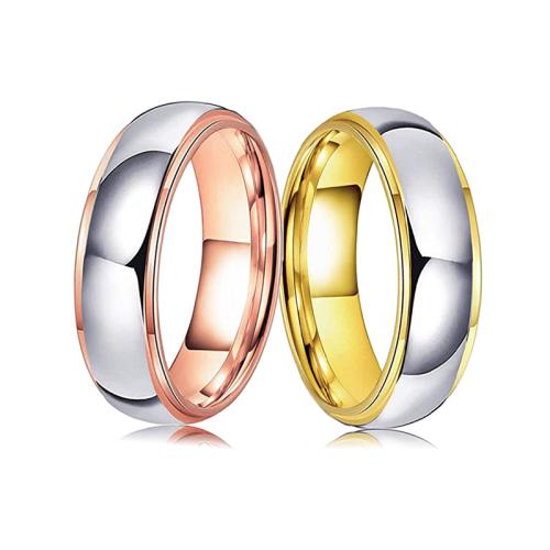 Anillos para Parejas, acero inoxidable 304, Joyería & unisexo & diverso tamaño para la opción, más colores para la opción, width 6mm, Vendido por UD