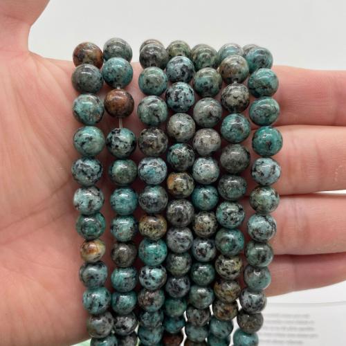 Χάντρες Turquoise, Αφρικανικό τυρκουάζ, Γύρος, DIY & διαφορετικό μέγεθος για την επιλογή, Sold Per Περίπου 38 cm Strand