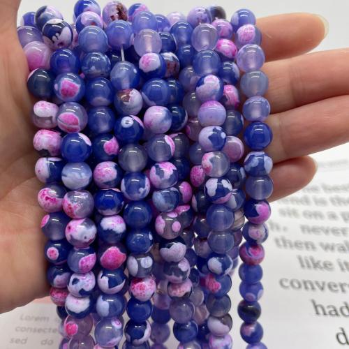 Agate Beads Fire Agate Round DIY Sold Per Approx 38 cm Strand