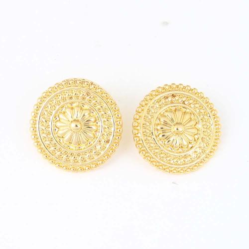 Brass Pendant Findings Round gold color plated DIY nickel lead & cadmium free Sold By PC