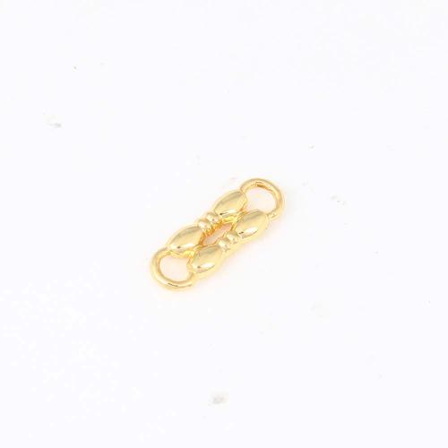 Conector de jóias de bronze, cobre, cromado de cor dourada, DIY & laço de 1/1, níquel, chumbo e cádmio livre, 16.80x6x2.40mm, vendido por PC