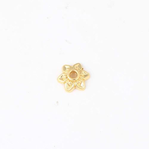 Brass Perla Cap, Mesing, zlatna boja pozlaćen, možete DIY, nikal, olovo i kadmij besplatno, 9.50x8.50x2.90mm, Prodano By PC