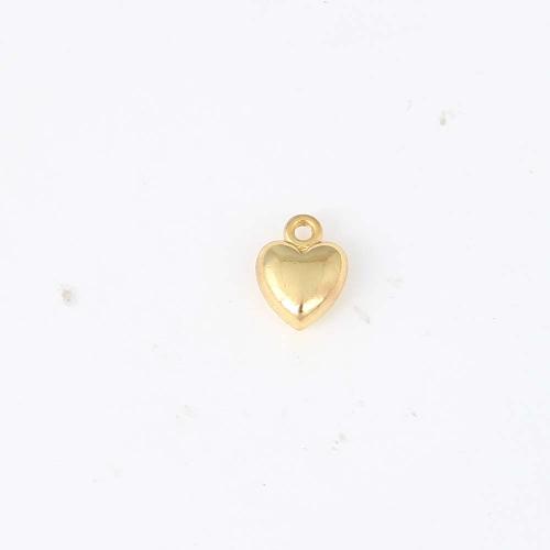 Brass Heart Pendants gold color plated DIY nickel lead & cadmium free Sold By PC