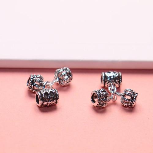 925 Sterling Silver Bail Bead, DIY, ursprungliga färgen, 17.80mm, Hål:Ca 3mm, Säljs av PC