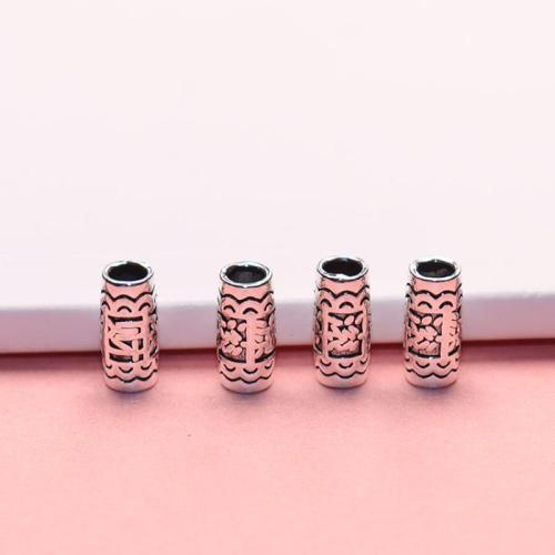 Spacer Perlen Schmuck, 925 Sterling Silber, DIY, originale Farbe, 4.70x9.80mm, Bohrung:ca. 2.5mm, verkauft von PC