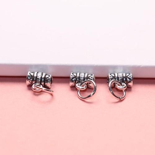 925 Sterling Silver Bail Perla, možete DIY, izvorna boja, 7x7mm, Rupa:Približno 2mm, Prodano By PC