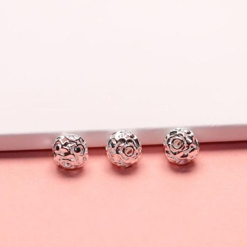 Spacer Beads Jewelry 925 Sterling Silver DIY silver color Sold By PC