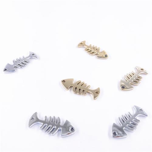 Forbindelse til zinklegering, Zinc Alloy, Fish Bone, forgyldt, du kan DIY, flere farver til valg, 25x10x1mm, 200pc'er/Lot, Solgt af Lot