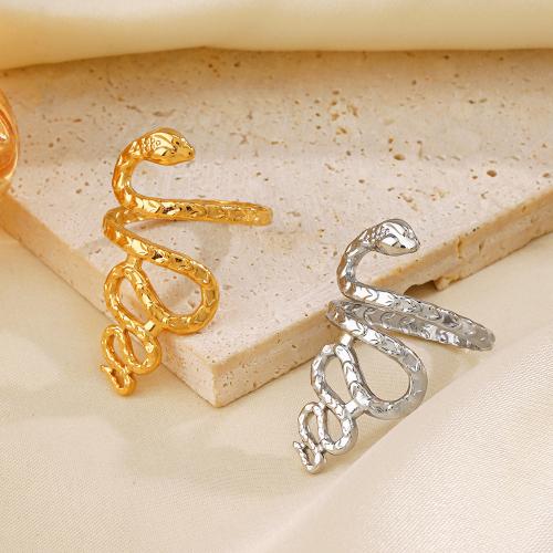 Stainless Steel Finger Ring 304 Stainless Steel Snake fashion jewelry & for woman Sold By PC