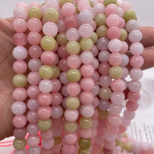 Gemstone Beads Round DIY pink Sold Per Approx 38 cm Strand