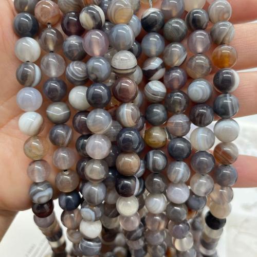 Naturliga Botswana Agate Pärlor, Rund, DIY & olika storlek för val, Såld Per Ca 38 cm Strand