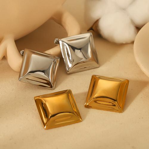 Stainless Steel Stud Earrings 304 Stainless Steel plated fashion jewelry Sold By Pair