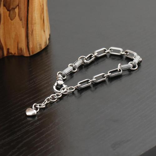 Argento Bracciali, 925 argento sterlina, with 5CM extender chain, unisex, argento, Lunghezza Appross. 17 cm, Venduto da PC