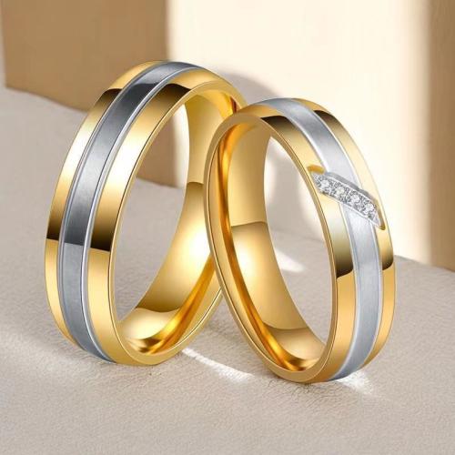 Anillos para Parejas, acero inoxidable 304, Joyería & unisexo & diverso tamaño para la opción, width 6mm, Vendido por UD