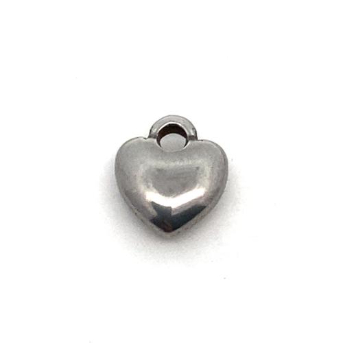 Stainless Steel Heart Pendants 304 Stainless Steel DIY original color Sold By PC