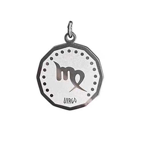 Costellazione dell'acciaio inossidabile Pendente, 304 acciaio inox, 12 Segni zodiacali, lucido, DIY, nessuno, 22mm, Venduto da PC