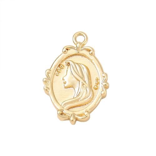 Brass Jewelry Pendants real gold plated DIY Sold By PC