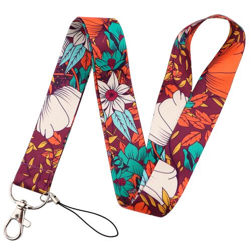 Cell Phone Lanyard, Polyester, med Voks & Zinc Alloy, Bærbare & multifunktionelle & Unisex & forskellige design til valg, flere farver til valg, 25x450mm, Solgt af PC