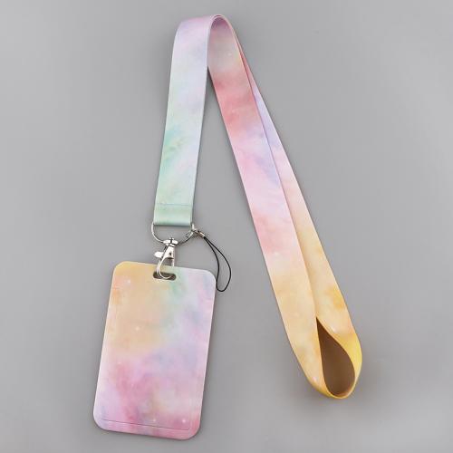 Polyester Lanyard kaarthouder, met Wax & ABS Plastic & Zinc Alloy, uniseks & verschillende stijlen voor de keuze & waterdicht, meer kleuren voor de keuze, Verkocht door PC