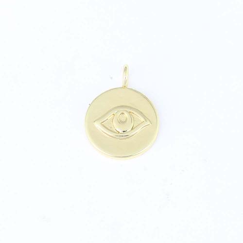 Brass Jewelry Pendants Round gold color plated DIY nickel lead & cadmium free Sold By PC