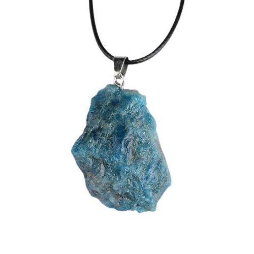 Natuurlijke Quartz Hangers, met Messing, zonder snoer & DIY & voor vrouw, blauw,  2-4cm, Verkocht door PC