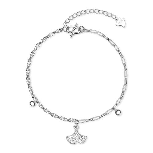 Fashion Sterling Silver Anklet 925 Sterling Silver with 4cm extender chain fashion jewelry & for woman Length Approx 21.5 cm Sold By PC