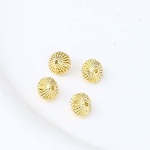 Perles bijoux en laiton, Placage de couleur d'or, DIY, protéger l'environnement, sans nickel, plomb et cadmium, 7.30x7.30x5.50mm, Vendu par PC