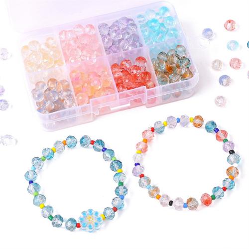 Fashion Glasperler, Glas, du kan DIY, blandede farver, 8mm, 200pc'er/Box, Solgt af Box