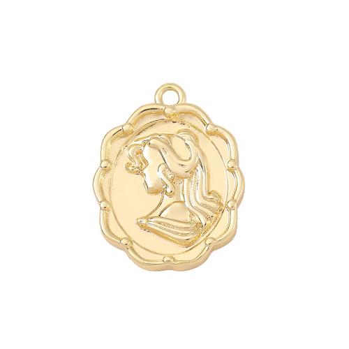 Brass Jewelry Pendants real gold plated DIY Sold By PC