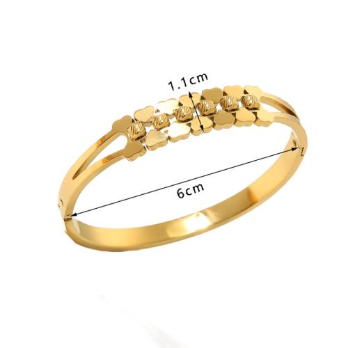 304 roestvrij staal Bangle, gold plated, verschillende stijlen voor de keuze & voor vrouw, Verkocht door PC