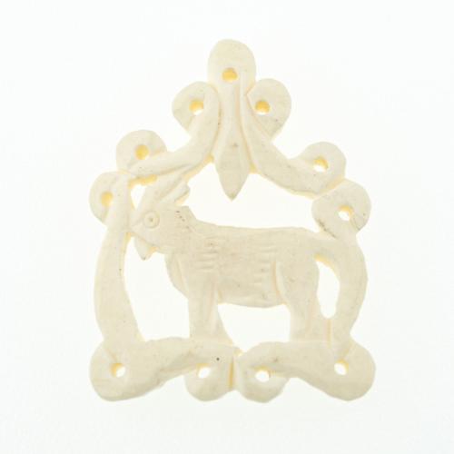 Ox os Pendentif, mouton, DIY, 33x25x5mm, Trou:Environ 1mm, Vendu par PC