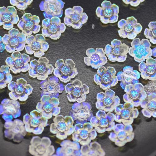 3Dネイルアートデコレーション, 樹脂, 花形, DIY, 無色, 8mm, 50パソコン/バッグ, 売り手 バッグ