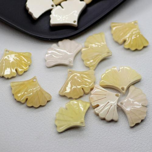 Akrylové Přívěsky, Acetátový list, Ginkgo list, DIY, více barev na výběr, 12x18mm, 20PC/Bag, Prodáno By Bag