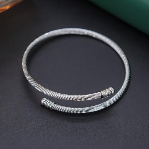 Rozsdamentes acél bangle, 304 rozsdamentes acél, divat ékszerek & a nő, több színt a választás, Hossz Kb 20 cm, Által értékesített PC