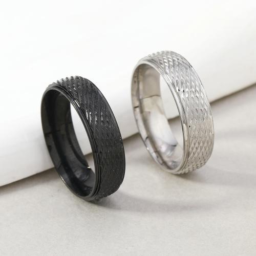 Edelstahl Ringe, 304 Edelstahl, Modeschmuck & unisex, keine, width 6mm, verkauft von PC