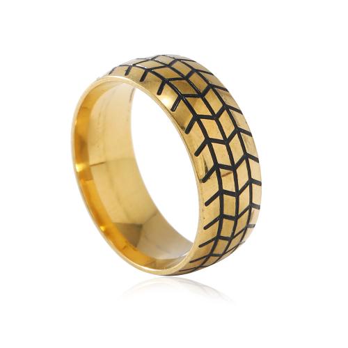 Edelstahl Ringe, 304 Edelstahl, Modeschmuck & unisex, keine, width 8mm, Größe:9, verkauft von PC