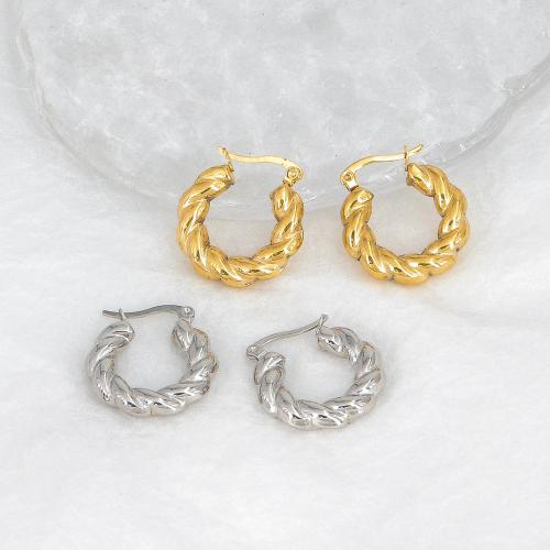 Stainless Steel Lever Terug Earring, 304 roestvrij staal, mode sieraden & voor vrouw, meer kleuren voor de keuze, 23mm, Verkocht door pair