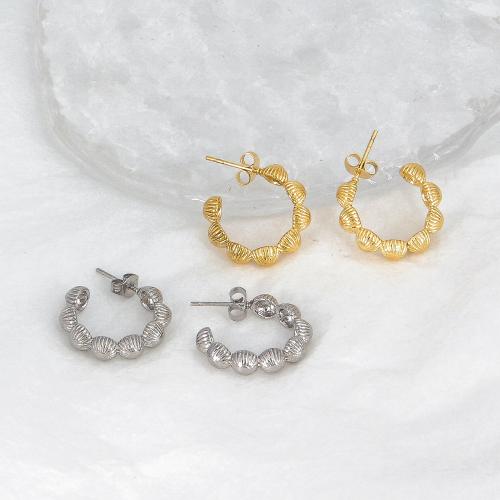 Roestvrij staal Stud Earrings, 304 roestvrij staal, mode sieraden & voor vrouw, meer kleuren voor de keuze, 26x21mm, Verkocht door pair