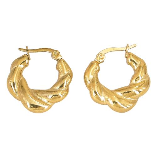 Stainless Steel Lever Terug Earring, 304 roestvrij staal, mode sieraden & voor vrouw, gouden, 22x21mm, Verkocht door pair