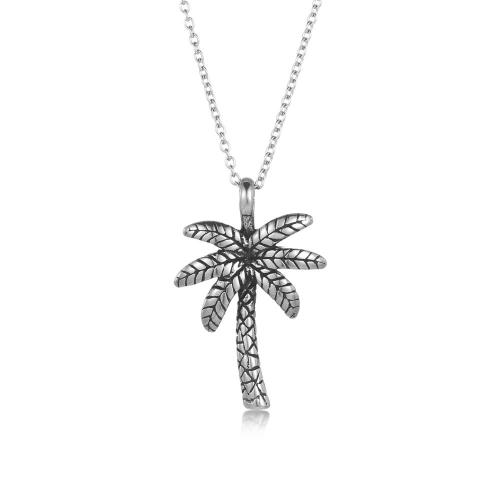 Edelstahl Schmuck Anhänger, 304 Edelstahl, Palm Tree, poliert, Modeschmuck & unisex, keine, 22.20x33.60mm, verkauft von PC