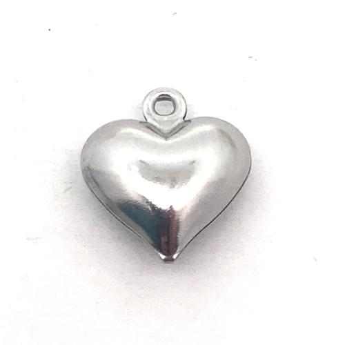 Stainless Steel Heart Pendants 304 Stainless Steel DIY original color Sold By PC